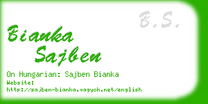 bianka sajben business card